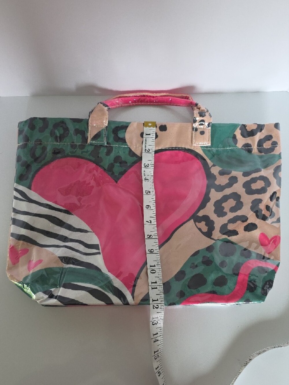Pink Heart Plastic Tote Bag - Picture 7 of 8